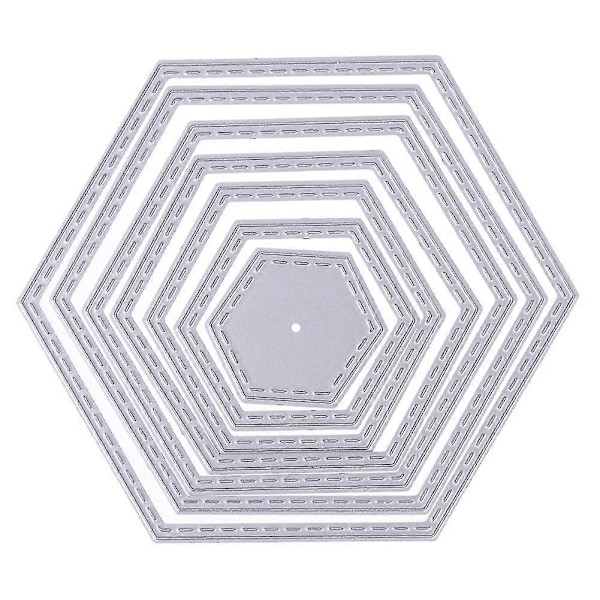 Hexagon Spiral Die Cuts Metallstansar för Scrapbooking och Prägling