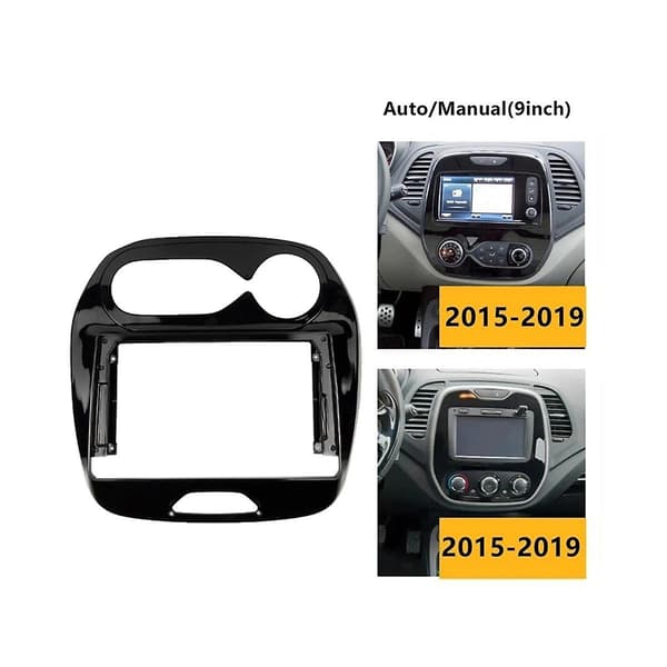 9 tommer 2din bilinstrumentpanelramme til Captur 2015-2019 Dvd-navigation radiofascia A