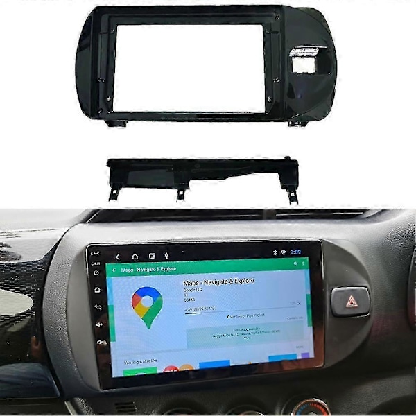 Bilradio Fascia For Vitz 3 2014-2020 Dvd Stereo Ramme Plate Adapter Montering Dash Installasjon Bezel Trim Kit