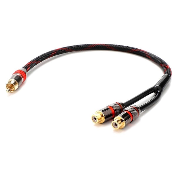 30 cm Y-splitterkabel, lydjackadapter, han til 2 hun-stik, gør-det-selv-lydudstyr
