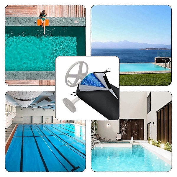Svømmebassin Solvarmerulle Dækken Vandtæt Pool Solvarme Tæppe Rulle Dækken til Pools Rulle Op til 18' Wi