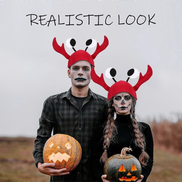 Halloween Krabbehat Rød Krabbehat Cosplay Krabbehat Dekorativ Krabbehat til Kvinder