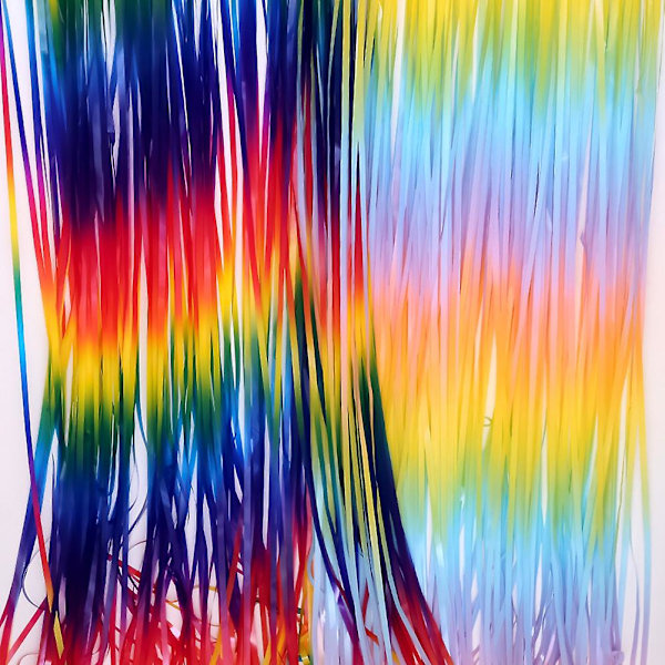 Mengxi Pet Gradient Monivärinen Glitter-Tupsu Taustakangas Syntymäpäiväjuhlan Koristeluun