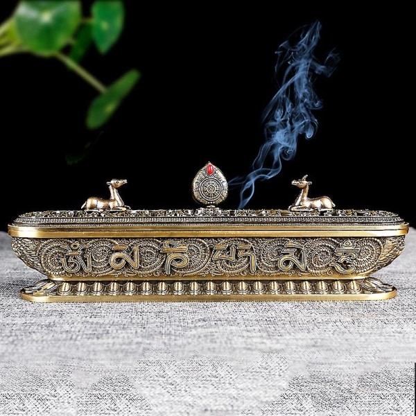 Tiibetin suitsukepoltin Antiikki käsintehty suitsuketeline Teehuone Kotitoimisto Sisustus Käsityöt O