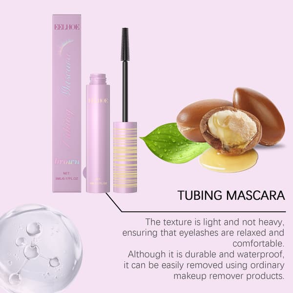 2 stk. EELHOE Brun Mascara - Hverdags lett naturlig setting, langvarig, flekksikker 2Pcs