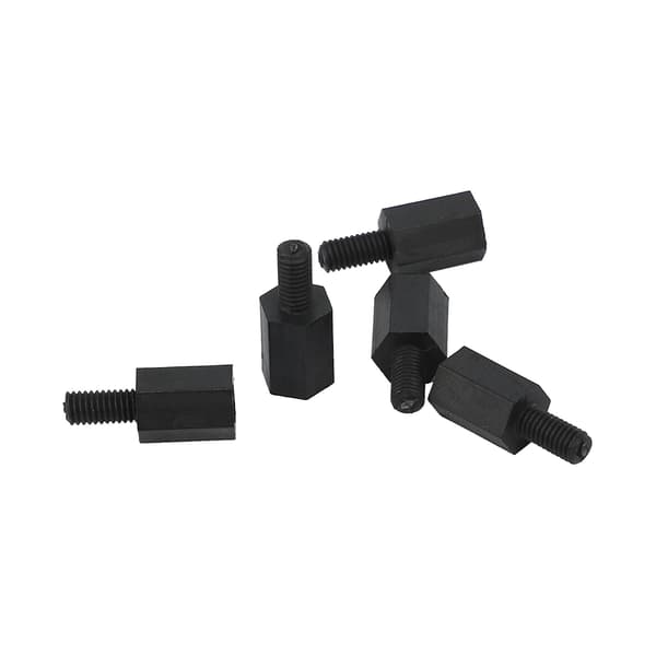 300 stk. M3 Gevind 8mm+6mm PCB Fastgørelses Nylon Hexafastgørelsesafstandsplade