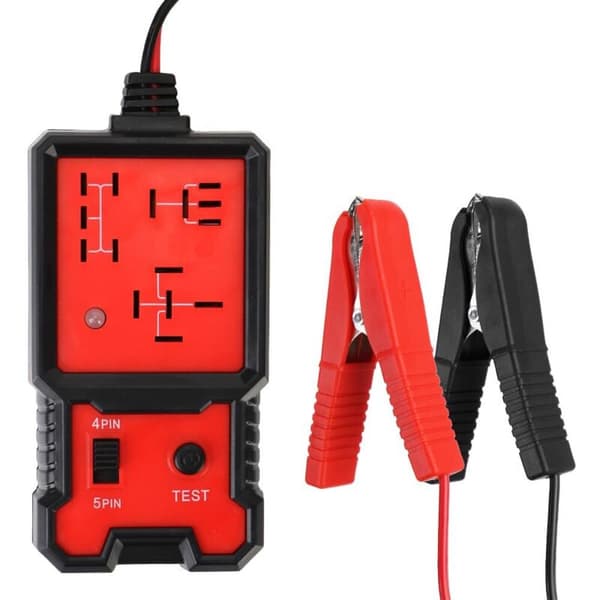 OEM – 12V Bilrelætester – Elektronisk tester med clips – Kompakt diagnoseværktøj til bilbatterier