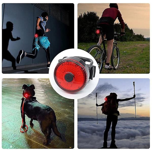 Cykellampor Bak Intelligent Sensor Bromsljus USB-laddning Cykellampa Cykelbelysning LED Framlampa B