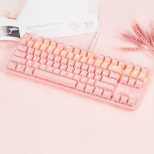 K70 Trådløst Farverigt LED Lys Spil Mekanisk Tastatur til Desktop Computere