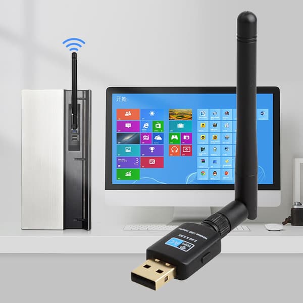 WiFi-sovitin Langaton 2.4/5.8GHz ABS Mini WiFi-sovitin Windows XP/Vista/7/8/10:lle