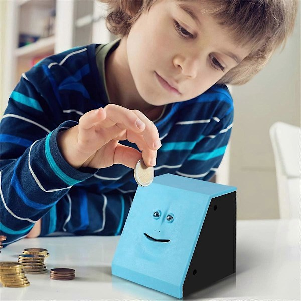 Batteridriven Nymodig Aplikaffe Pengabox Spargris för 3 År+ Barn Pojkar Flickor Vuxna Födelsedagspresent