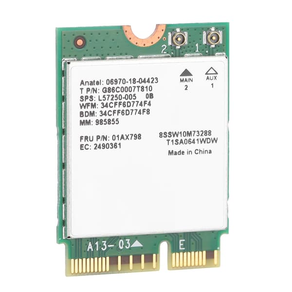 M.2 Netværkskort Dual Band Bluetooth5.0 Computertilbehør 802.11ac 2.4Gbps WiFi AX201NGW