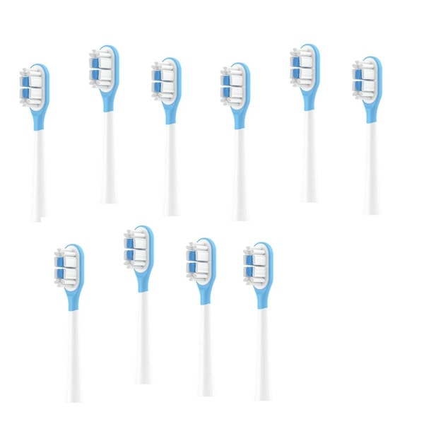 10 st Lämplig för elektriskt tandborsthuvud Lftb01-p Mjuk borstdämpning Rengöringsborstehuvud-bl