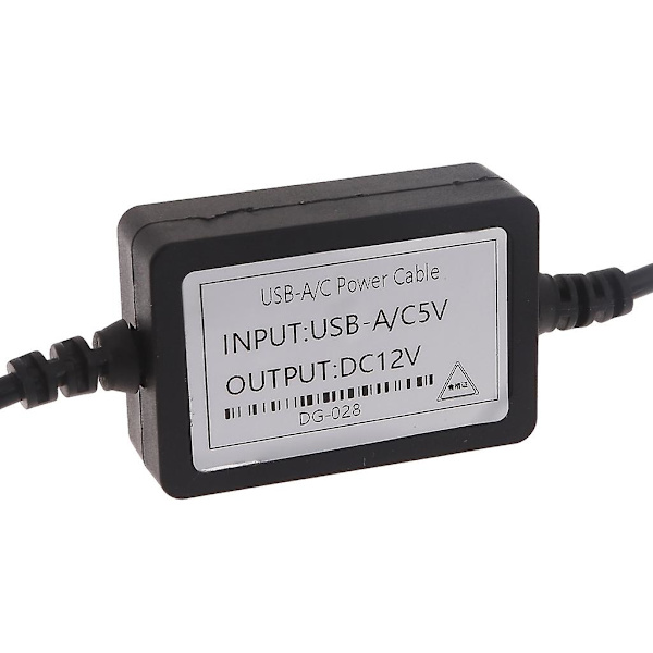 USB til DC-lader USB 5V til DC 12V 5,5 x 2,1 mm strømforsyningskabel for LED