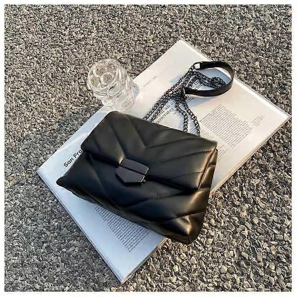 Crossbody-väskor för kvinnor - justerbar rem - svart