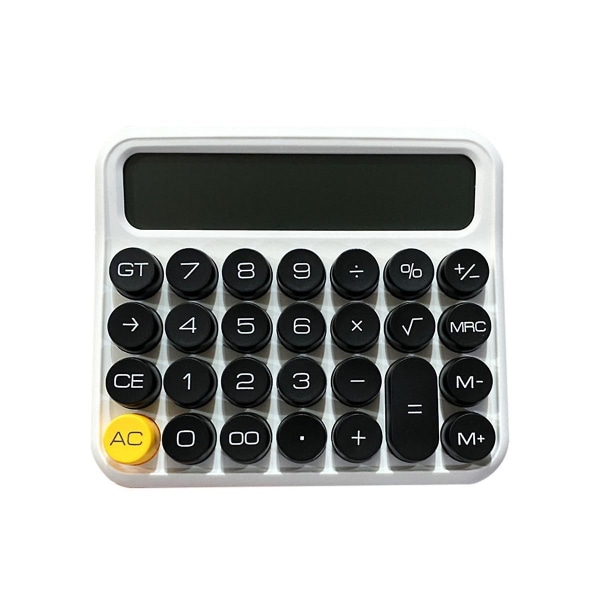 12 Digits Square Calculator Stationery Big Lcd Screen Office Calculator School Dual Portable White