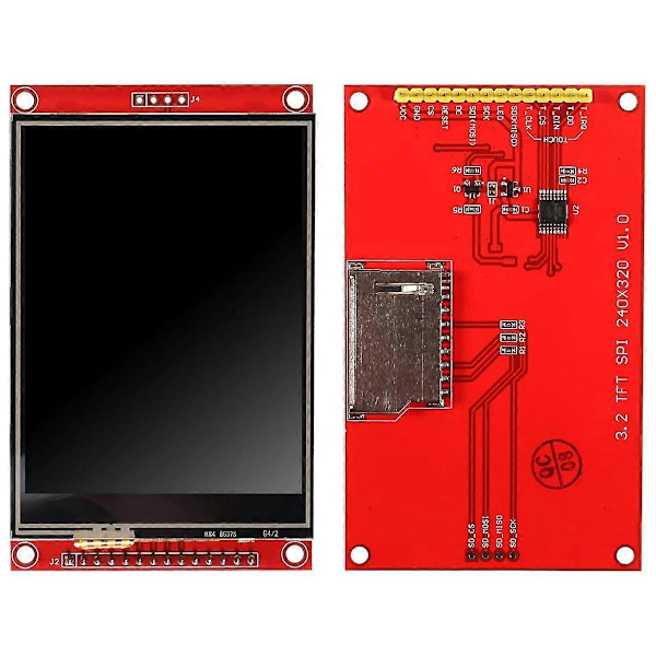 3.2 Tommers ILI9341 SPI TFT LCD-skjerm Berøringspanel 320X240 TFT LCD Berøringsskjerm 5V/3.3V STM32 Skjermmodul med Berøringspenn