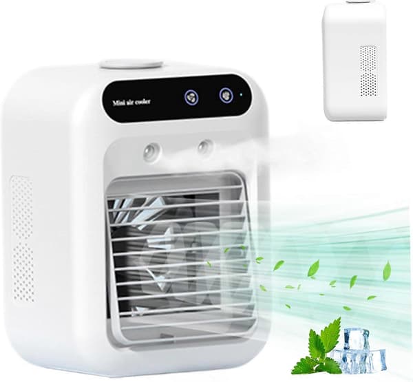 Bærbare klimaanlæg 2 hastigheder Lille køleventilator 2 sprøjtetilstande 500 ml