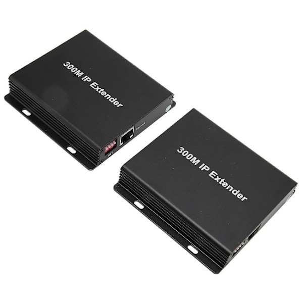 300M IP Extender HD 1080P HD Multimedia Interface Över CAT5e/6/7 Direkt 1 till 1 Extender IP Sändare Mottagare 100?240V EU-kontakt