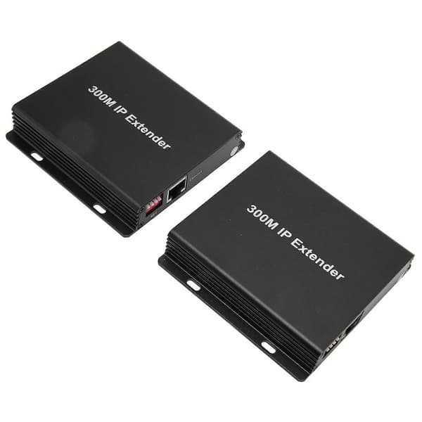 300M IP Extender HD 1080P HD Multimedia Interface Over CAT5e/6/7 Direkte 1 til 1 Extender IP Sender Mottaker 100?240V EU Plugg