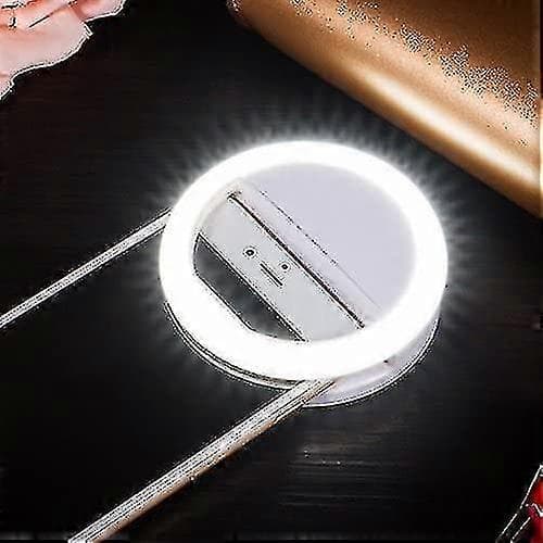 Clip-on Selfie Ring Light [oppladbart batteri] med 36 LED
