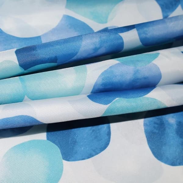 Dusjforheng 80x180 cm (blå blomsterblader), dusjforheng i polyester