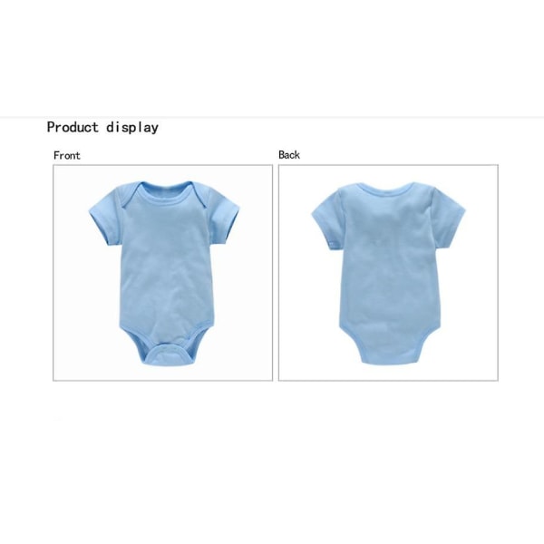 Baby almindelige bukser Nyfødt tøj 0-1 år gammel ensfarvet jumpsuit til drenge og piger Kort klatring sommer (2 stk, lyserød blå)