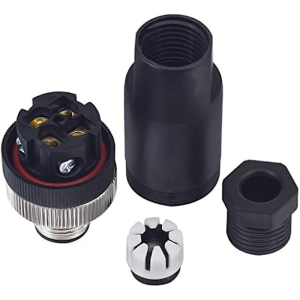 M12 4-nastainen uros- ja naarasliitinpaneeli, ilmailujohtoliitin, 12 mm:n teollinen pyöreä liitin, Ip67