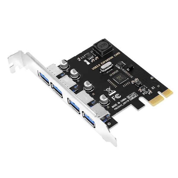 Ssu 4 Port USB 3.0 PCI-e Laajennuskortti PCI Express Pcie USB 3.0 Hub-sovitin 4-portinen Usb3.0 Ohjain