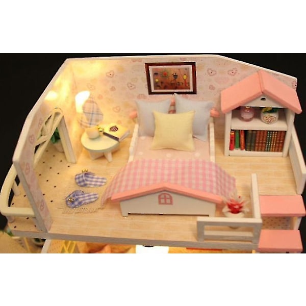 Hands Craft DIY Miniatyyri Nukkekotipaketti Soho Time 3D-malli Puukalusteet Pieni Talo Rakennus DIY Nukkekoti Miniatyyrit Paketti Puinen Nukkekodin Lisävaruste