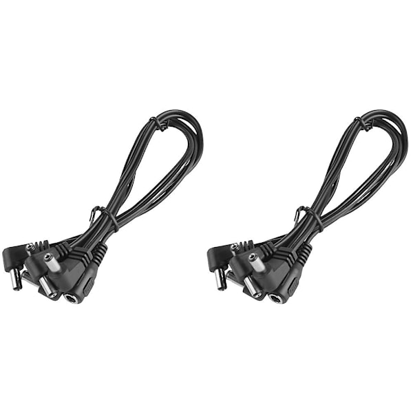2x 5-vägs gitarr-effektpedal-kabel för Boss Line6 Mxr Maxon