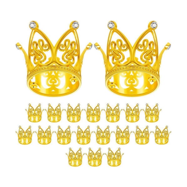20 kpl Crown Cake Topper Mini Baby Crown Gold Crown Cupcake Topperit syntymäpäiväjuhliin Baby Shower C