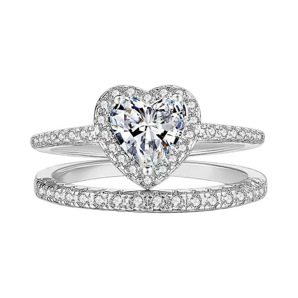Dammode Diamantring Par Smycken 1 Par Ringar Set Storlek 10