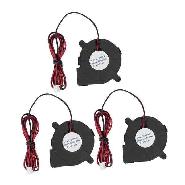3 stk. Elektronisk Køleventilator 6000RPM Blæser Køler Sæt Kit til Printer DC 12V 0.18A
