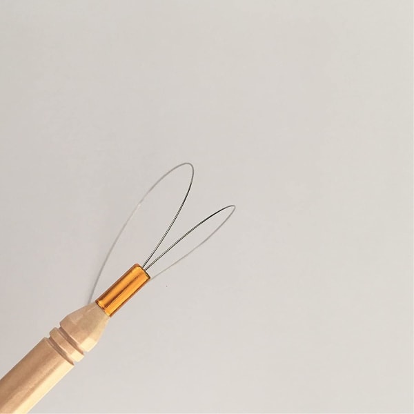 Hair Extension Loop Nåletråder Trækkroge Værktøj og Perle Device Værktøj til hår eller fjerforlænger - træ og rustfrit stål 3 stk.