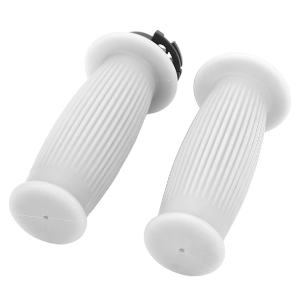 1 Par Gasreglagegrepp 22mm Kaliber Accelerator Styre Vridgrepp för GY6 50cc 80cc 125c 150cc Scooter Vit