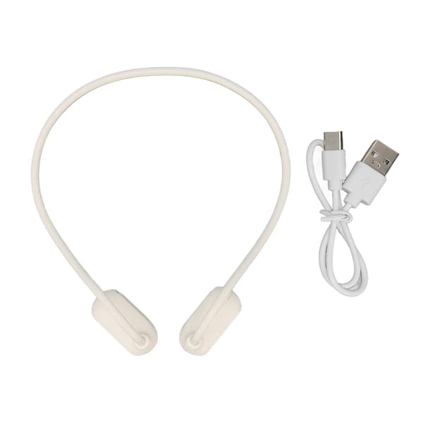 Åpne Øre Bluetooth Hodetelefon Stereo Lossless Oppladbart Trådløst Headset for Løping Kjøring Trening Hvit