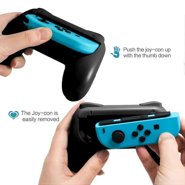 2 STK Joycon Brakett Stativ Holder Kompatibel for Nintendo Switch & OLED JOY CON Kontroller Gamepad Håndtak Håndgrep Tilbehør