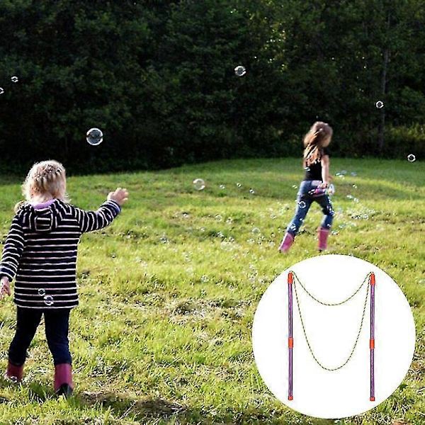 Utomhus Western Stor Bubbelstav Set Långa Stora Bubblor Leksaker Barn Regnbåge Värld Bubbla