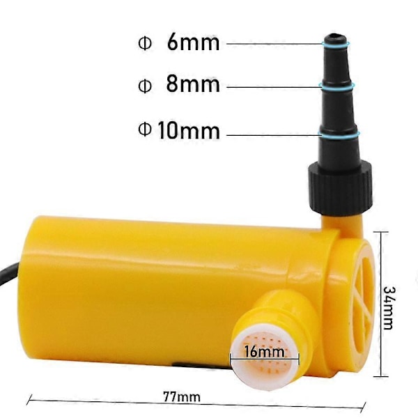 12V pieni vesipumppu 3 in 1 mikrovesipumppu 10 metrin nostokorkeudella upotettava pumppu vedenporauskoneeseen leikkauskoneeseen urakoneeseen