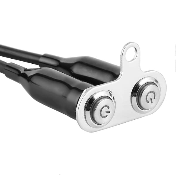 12V Motorcykel Styrswitch LED Modificeringsbeslag Kontrol Trykknap med 2 stk. Switch-knapper