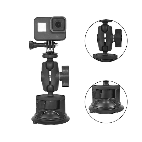Stark Bil Twist Lock Sugkopp Bas med 1\" Kula Vindrutefäste Hållare Fäste För-gopro Hero/xiaoyi/sjcam Actionkameror