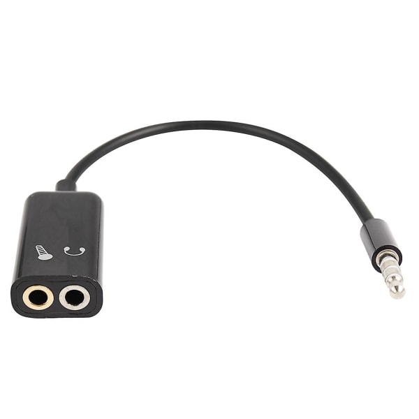 2 stk 3,5 mm Stereo Audio Splitter Hane til Hodetelefoner Headset + Mikrofon Adapter Par Koble Ledninger