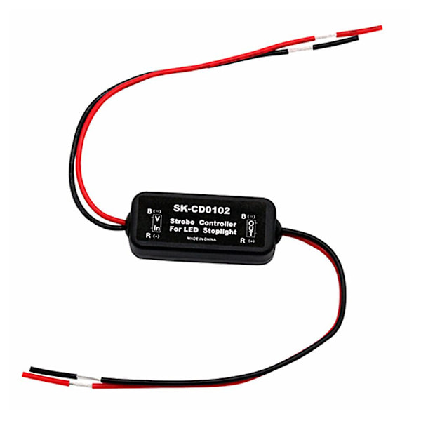 1 stk Gs-100a Bremslys Strobe Controller LED Baglygte Controller Box Med Hurtig Og Langsom Blinkende Advarselsfunktion
