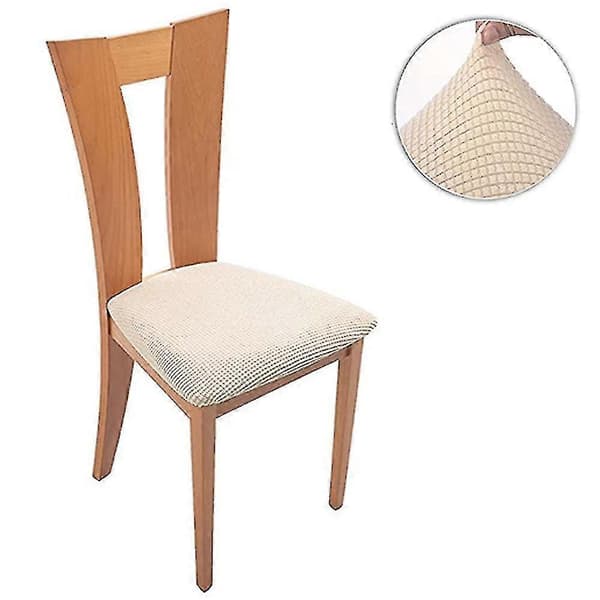 6 stk. Stretch Jacquard Stoltrekk, Avtakbart Stolsete