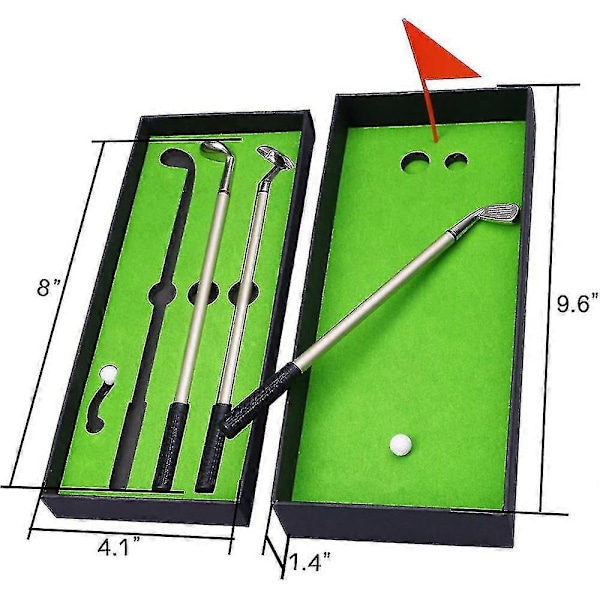 Mini Golfkølle Putter Penn Sett Boks Nyhet Golfere Dekor Gave Skrivebord