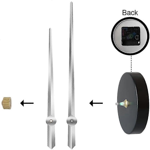 Elegant Stor DIY Rammeløs 3D Speiloverflate Effekt Veggklokke Overdimensjonert Tid Timer Klokke Hjemme Dekor