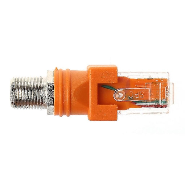 F Hona Till Rj45 Hane Koaxial Barrel Kopplingsadapter Rj45 Till Rf Kontaktomvandlare