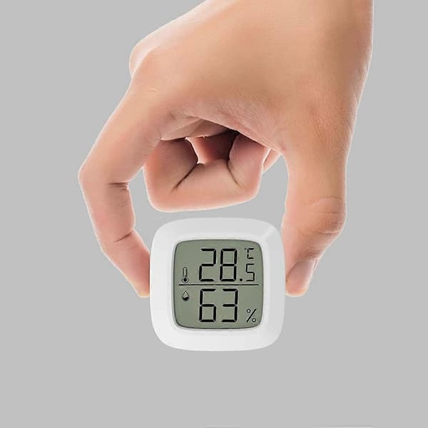 2 st Mini Inomhus Digital Hygrometer Termometer med LCD-Skärm och Termometer för Hem, Kontor, F