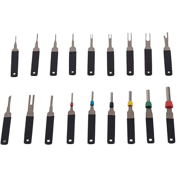 Verktøy for automatisk fjerning av terminaler, elektriske ledninger for biler Pin Extractor Connector Puller Kit, depinner også